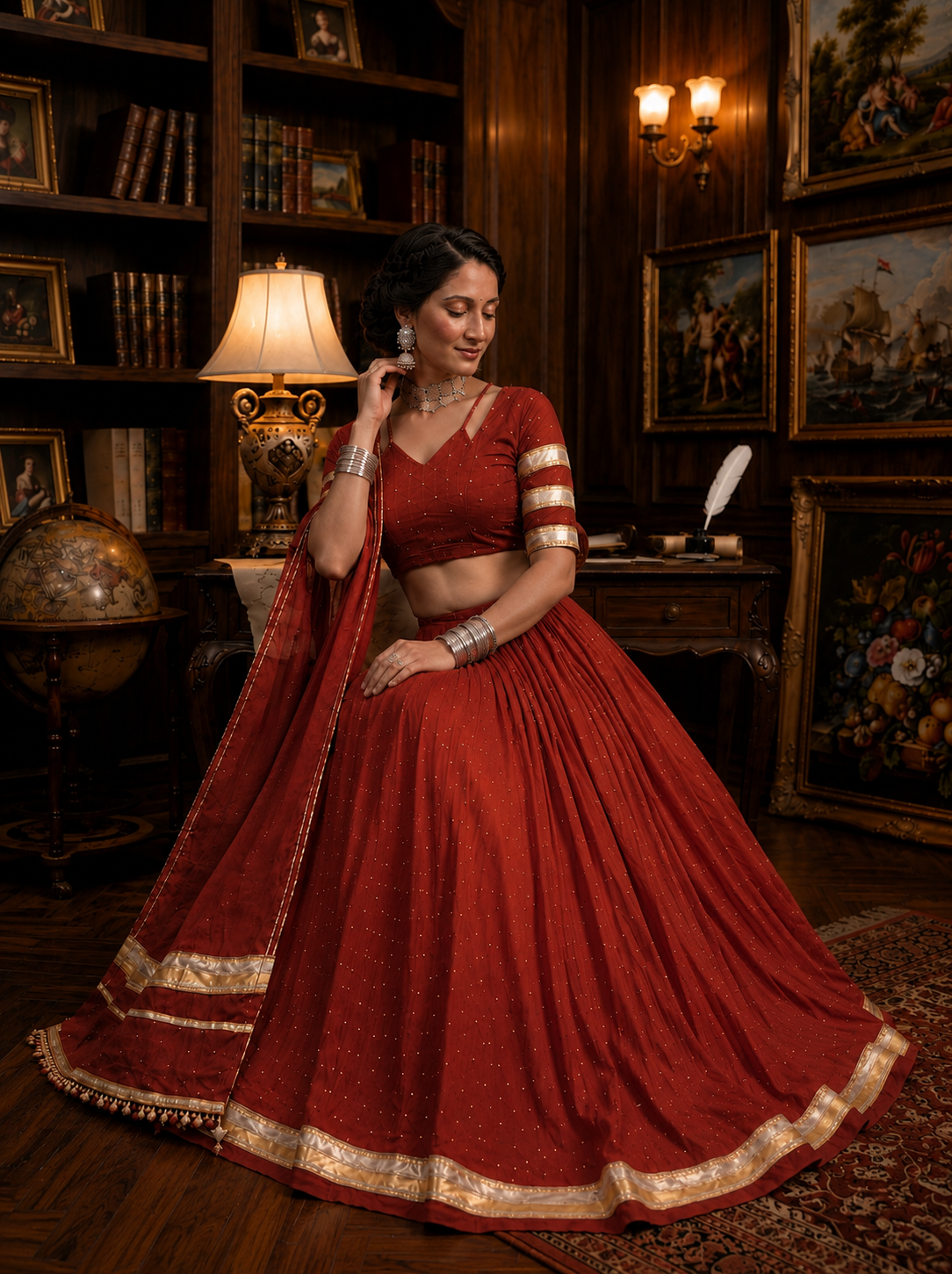 Gulnaar Rajwadi Lehenga