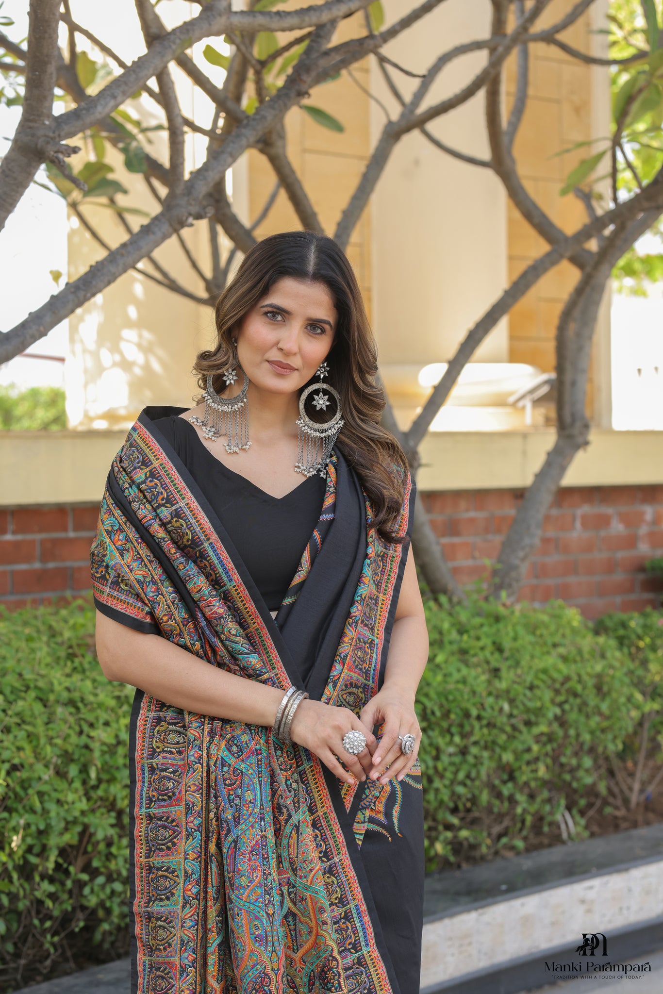 Royal Ajrakh-Inspired Handcrafted Saree