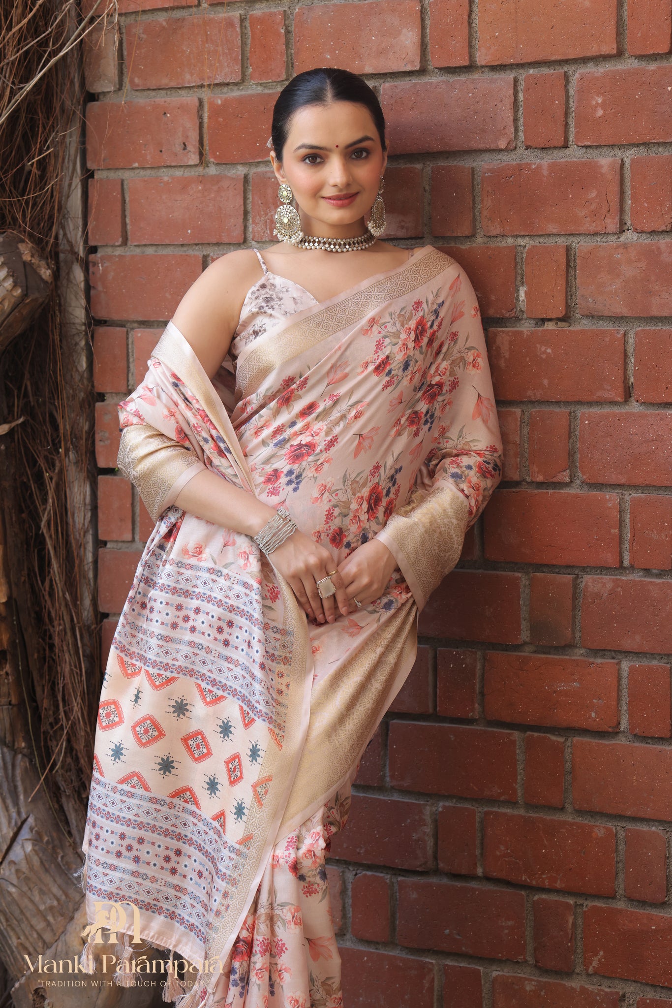 Floral Banarasi Soft Silk