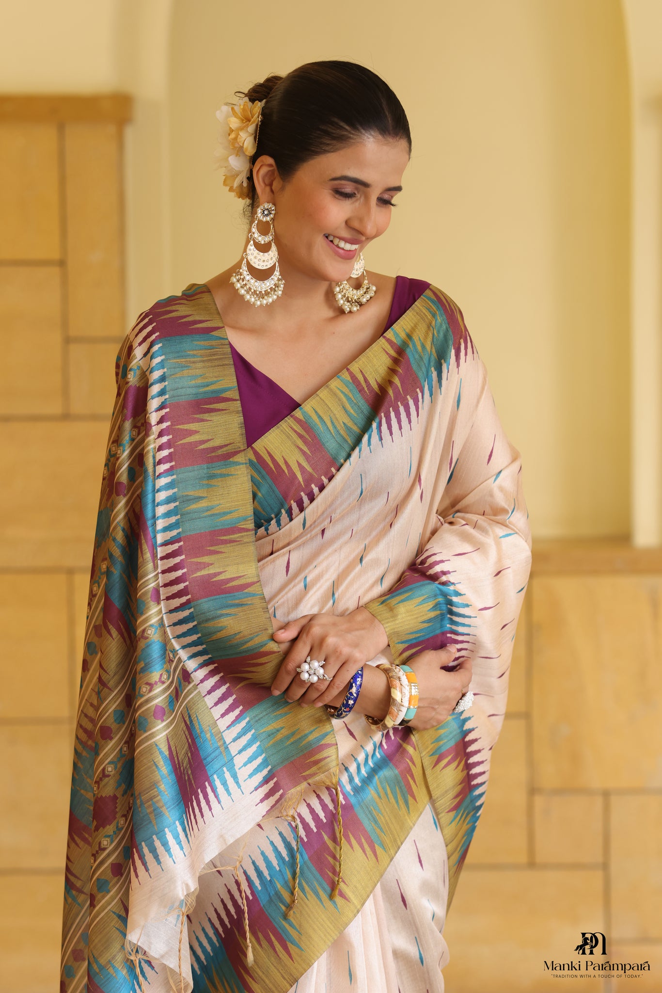 IvoryMist Tussar Silk