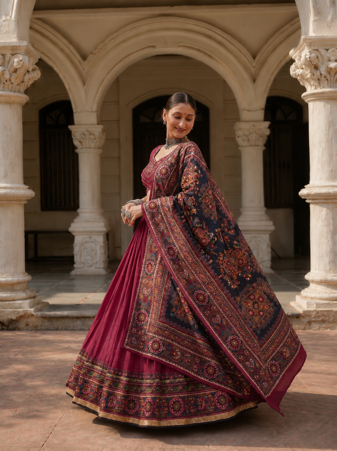 Rajwadi Bandhani Lehenga