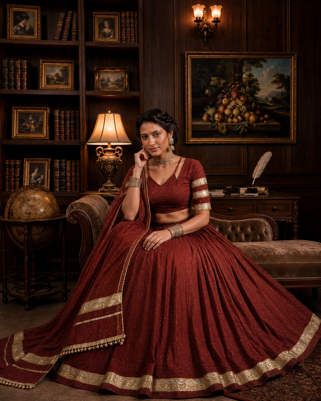 Gulnaar Rajwadi Lehenga