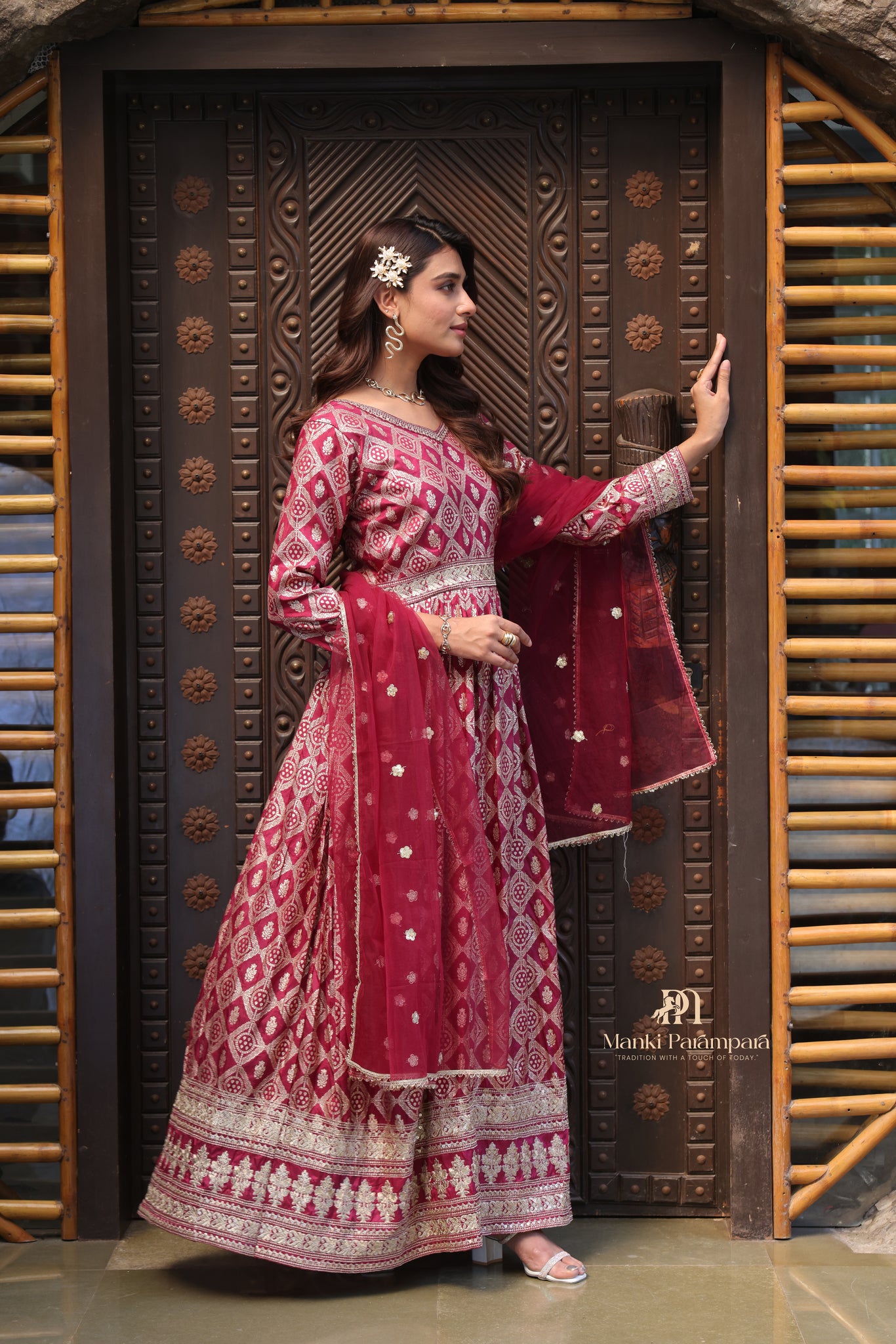 Manki Parampara – Gulaabi Shringar Angrakha