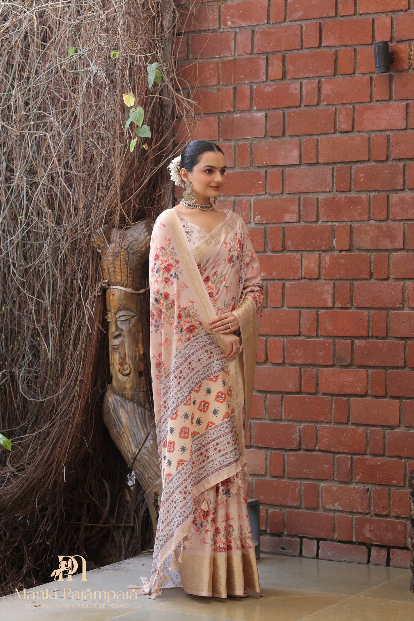 Floral Banarasi Soft Silk