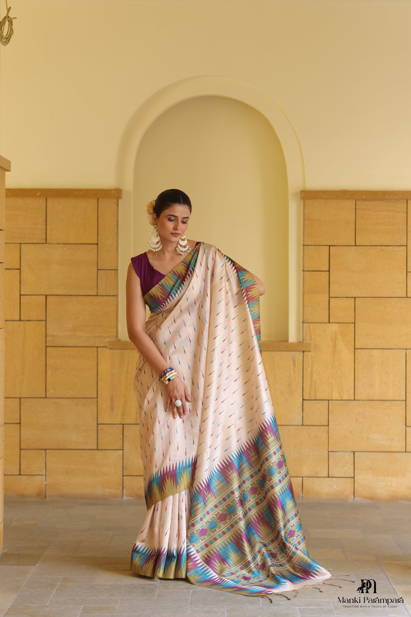 IvoryMist Tussar Silk