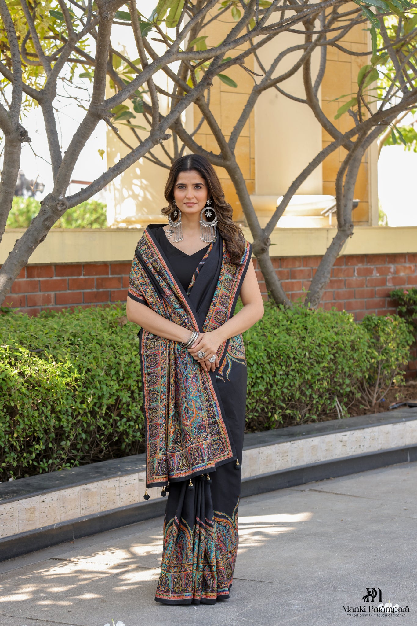 Royal Ajrakh-Inspired Handcrafted Saree