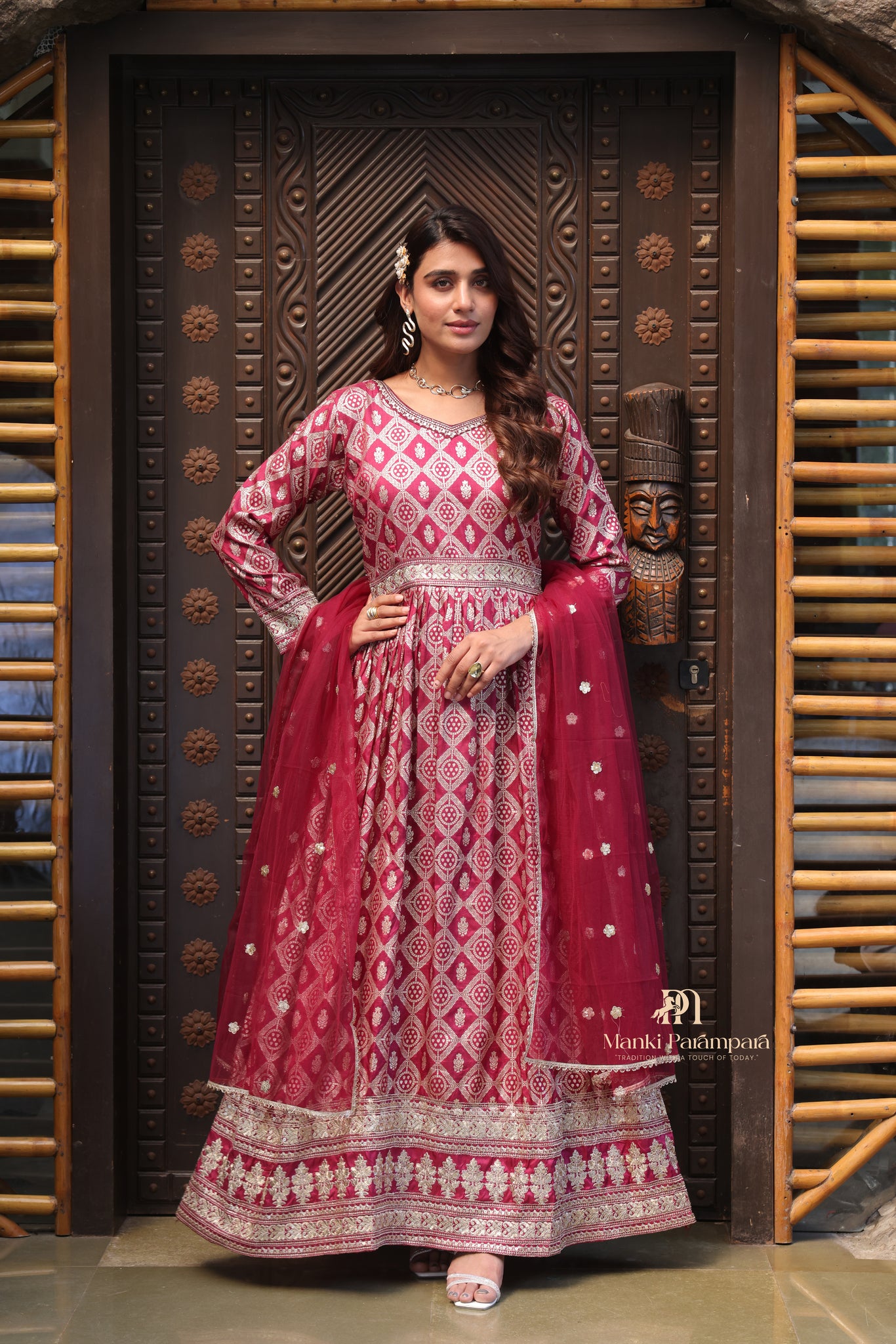 Manki Parampara – Gulaabi Shringar Angrakha