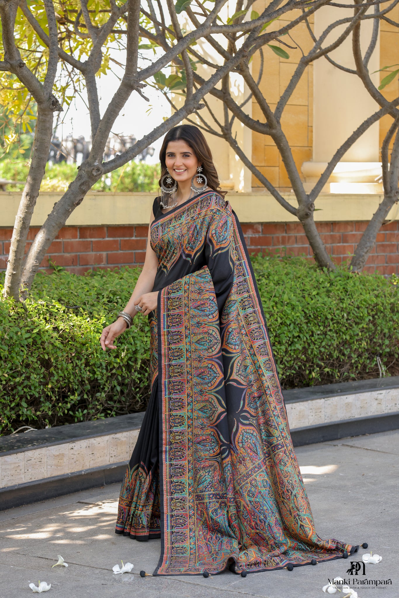 Royal Ajrakh-Inspired Handcrafted Saree