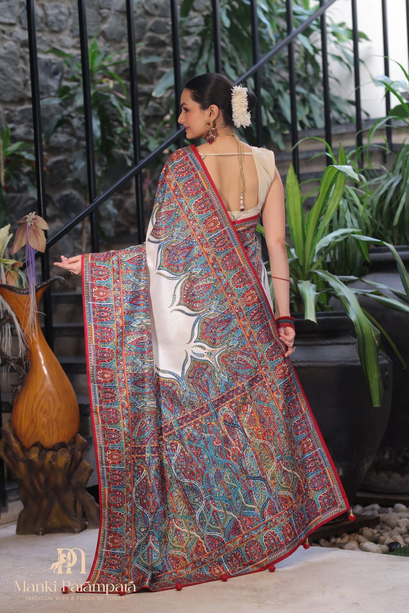 Ajrakh Patola Heritage Saree