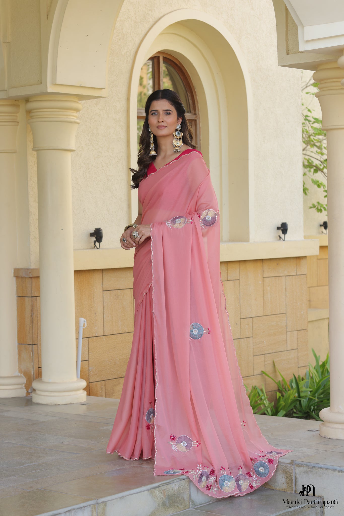 Soft Pink Pastel Silk Saree