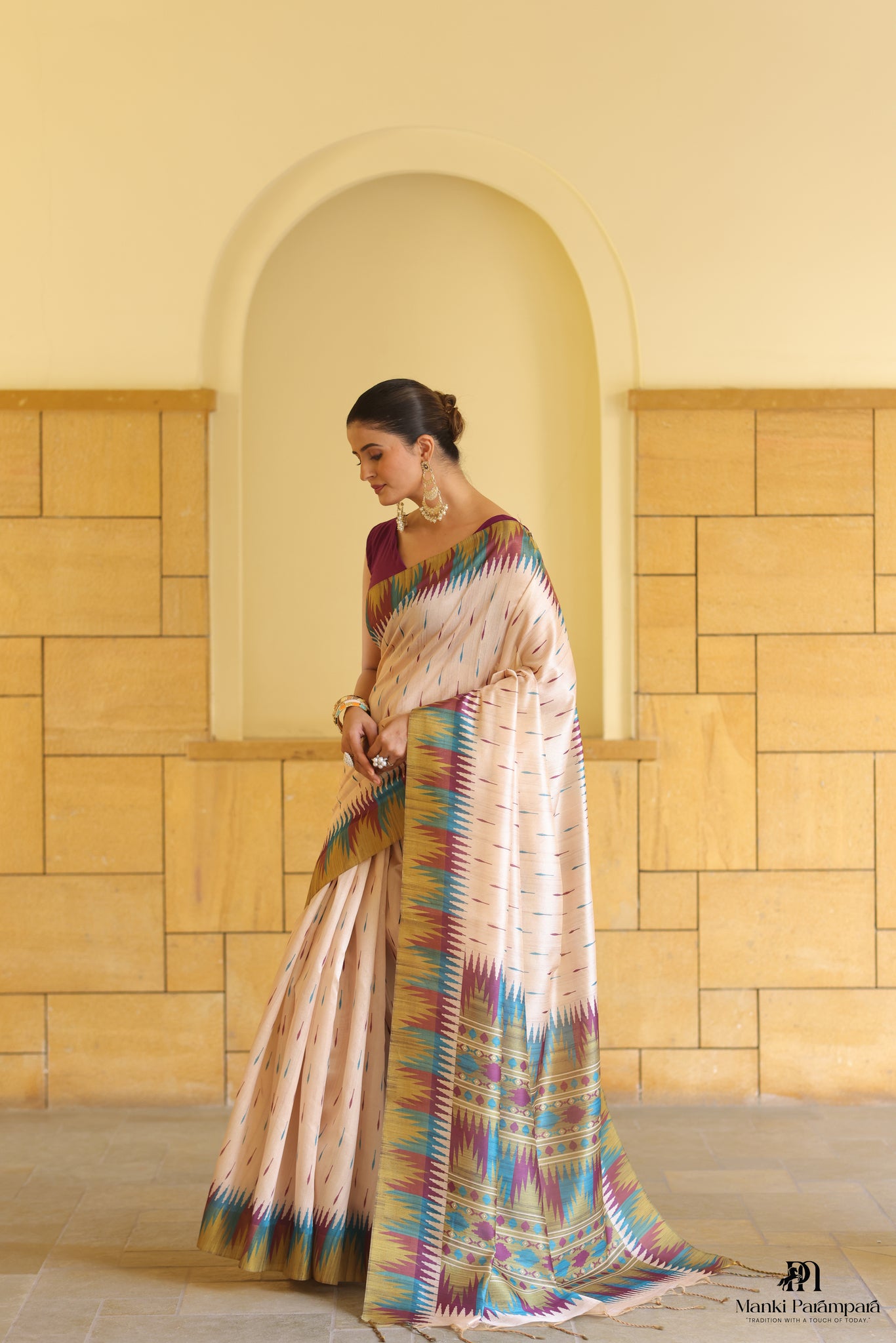 IvoryMist Tussar Silk