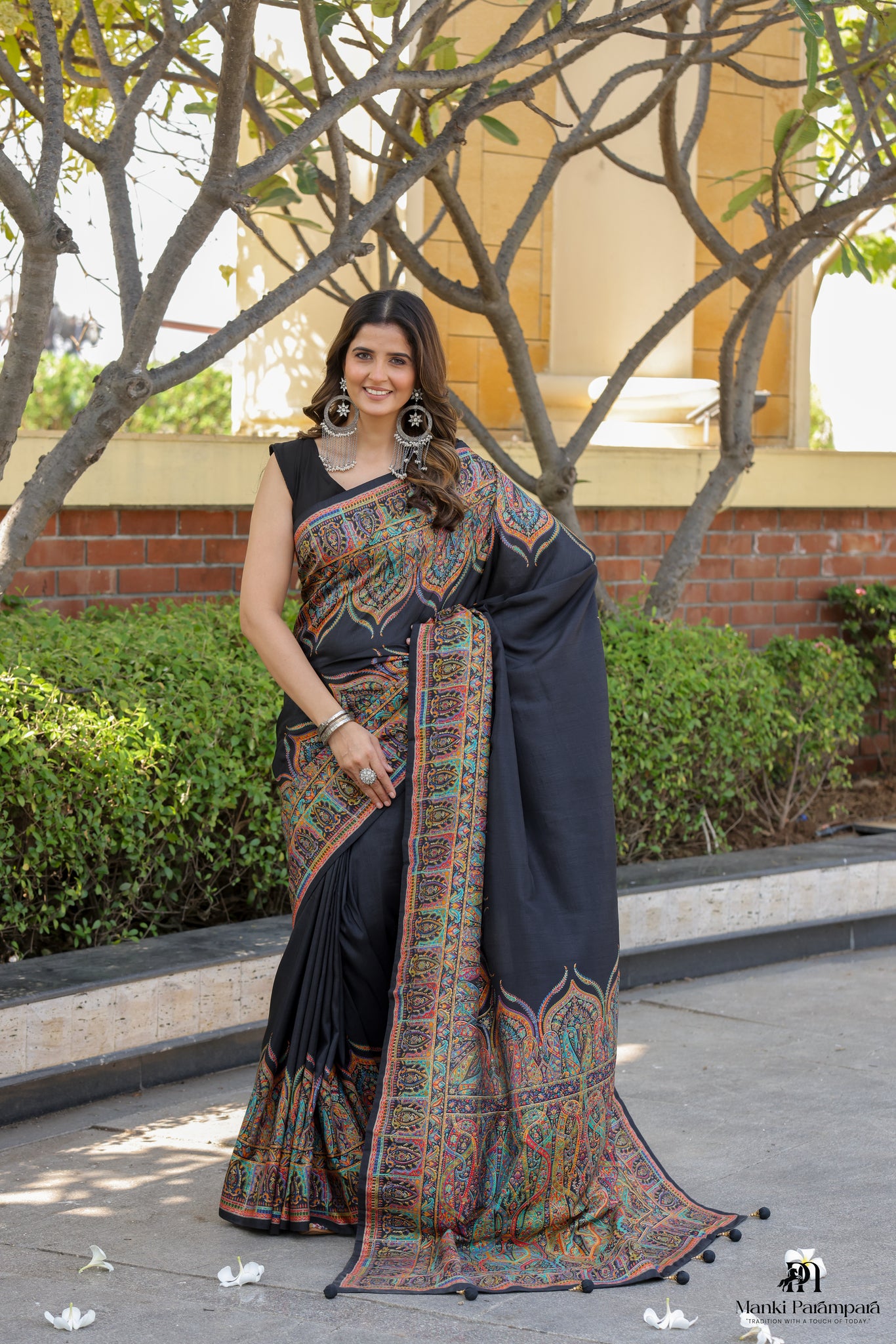 Royal Ajrakh-Inspired Handcrafted Saree
