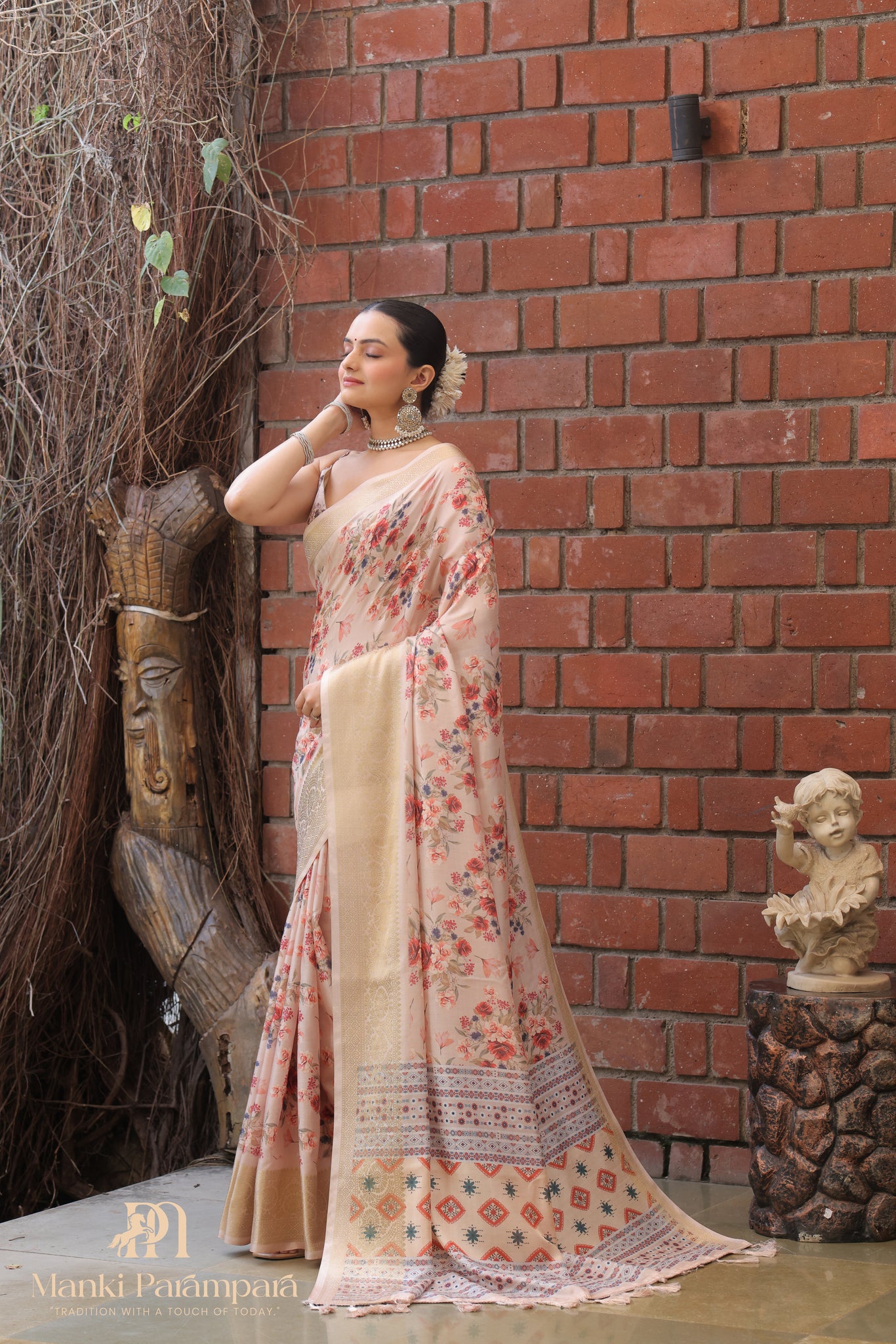 Floral Banarasi Soft Silk