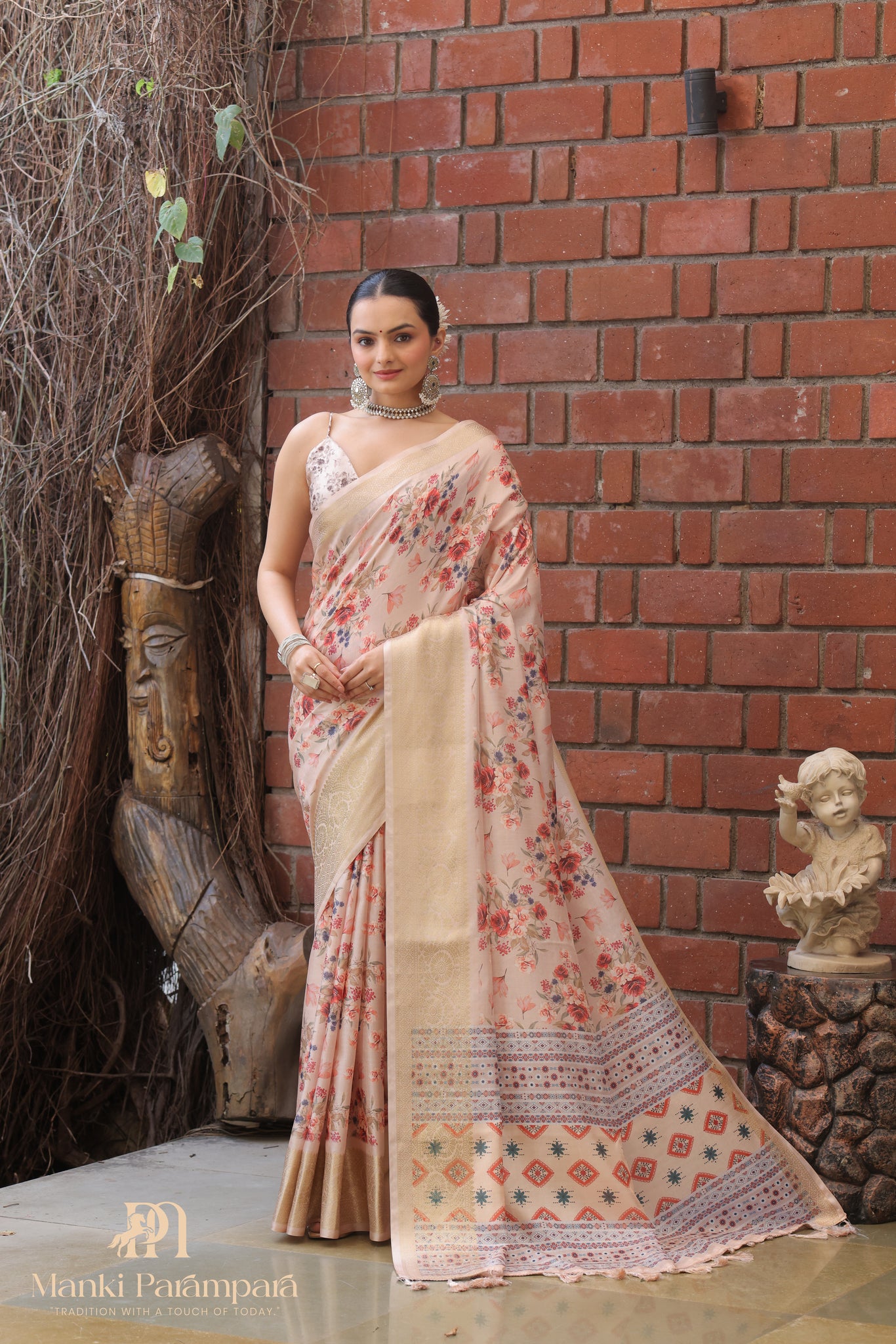 Floral Banarasi Soft Silk