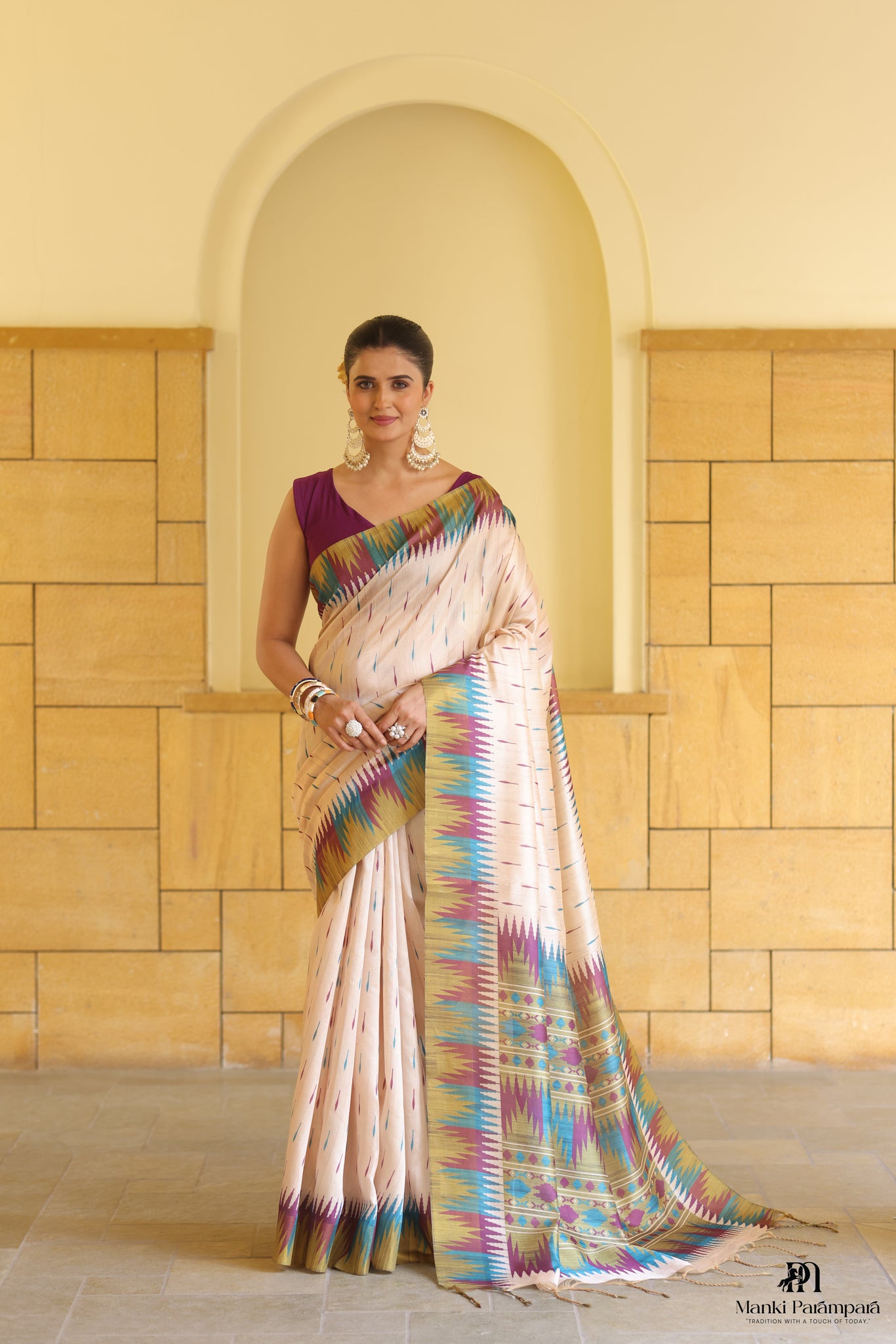 IvoryMist Tussar Silk