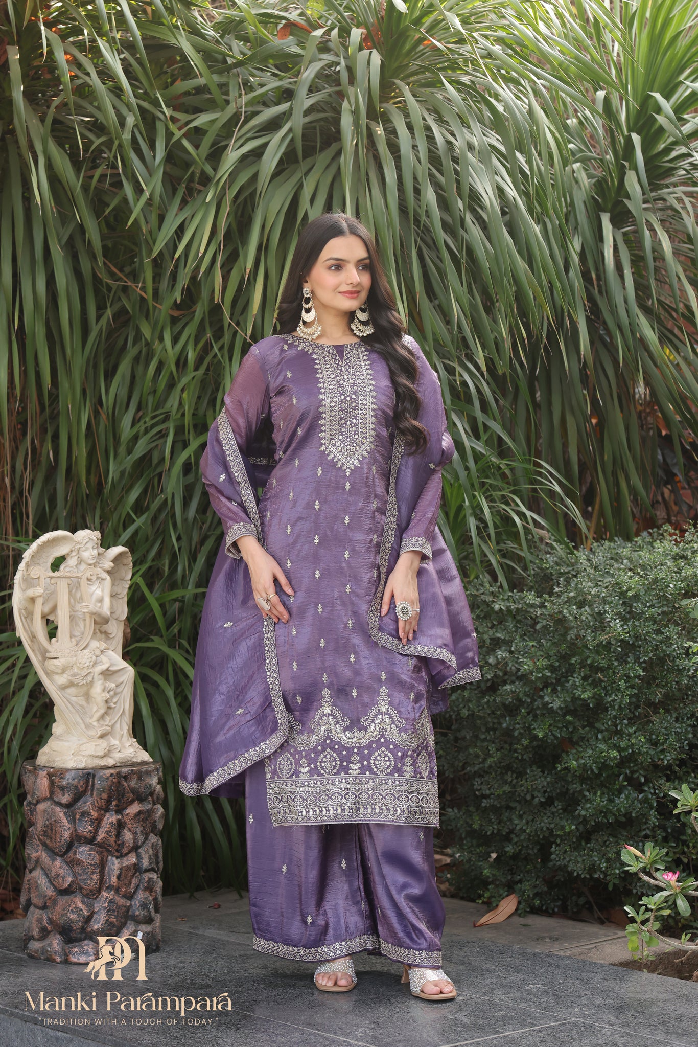 Manki Parampara- Lavender Royal Set