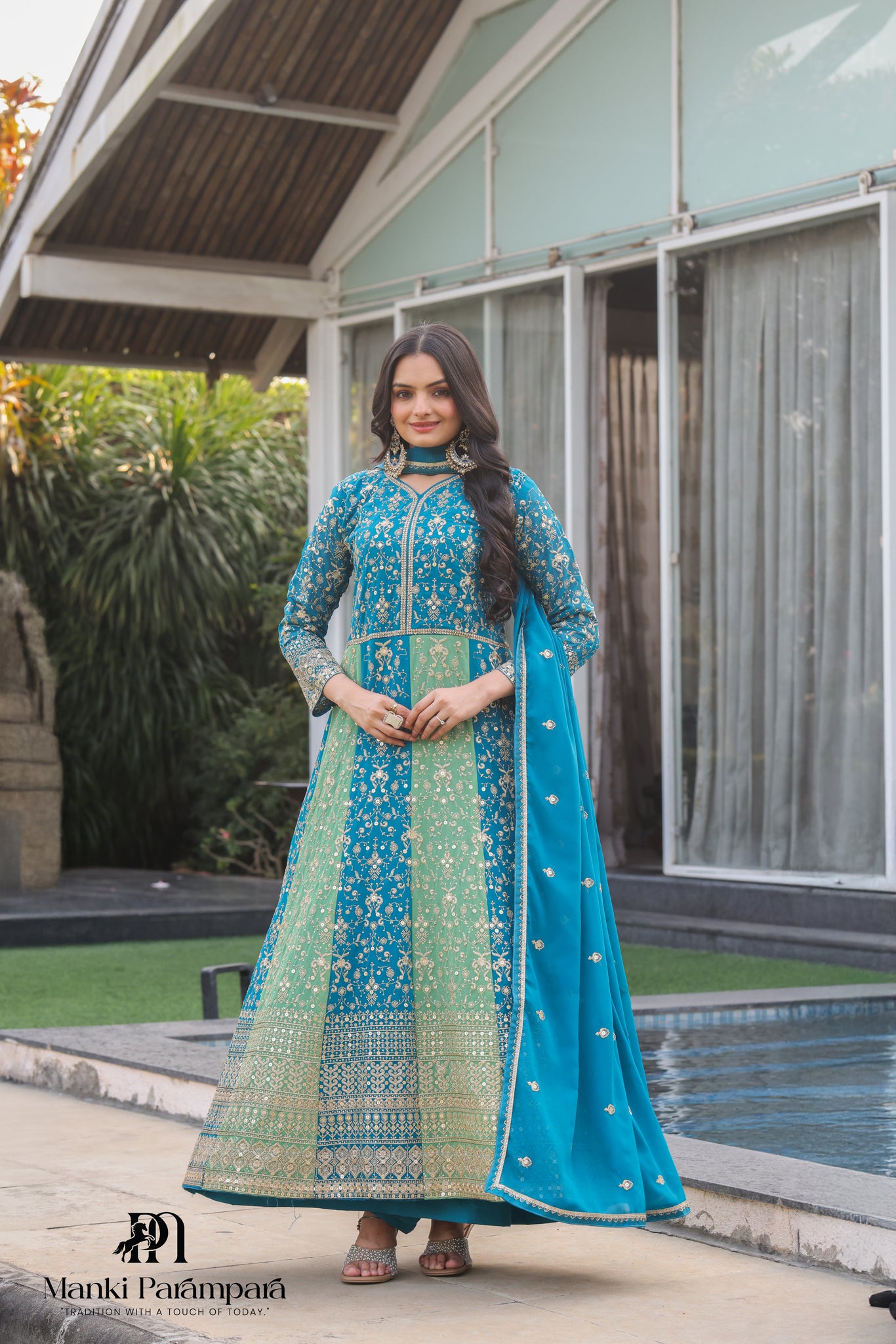 Manki Parampara- Neelambari Anarkali