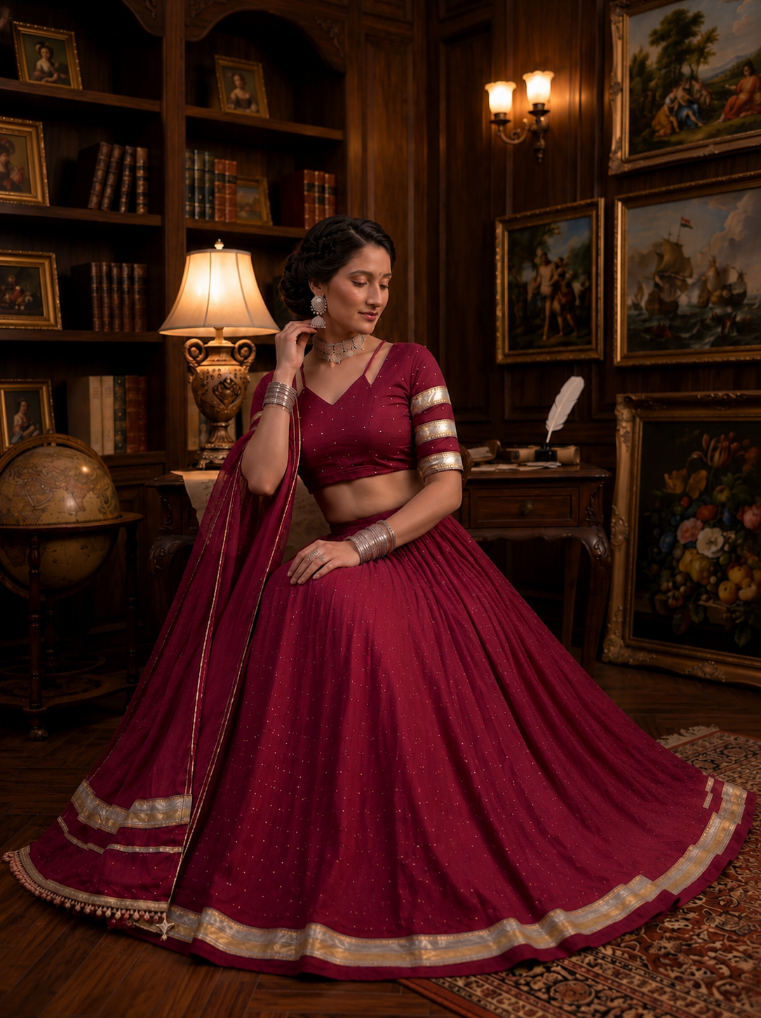 Gulbahar Rajwadi Lehenga