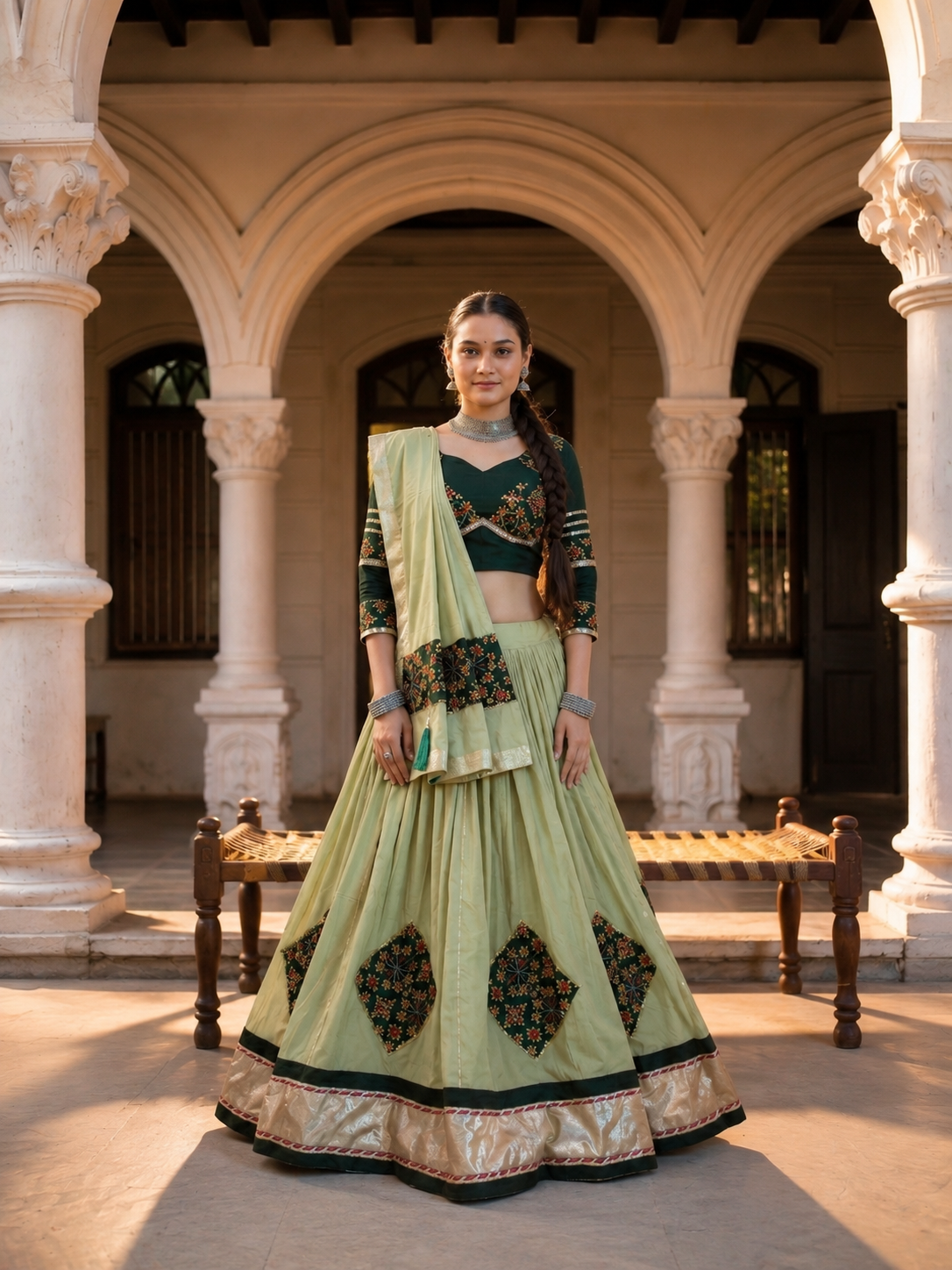 Rajputana Phoolkari Ghagra