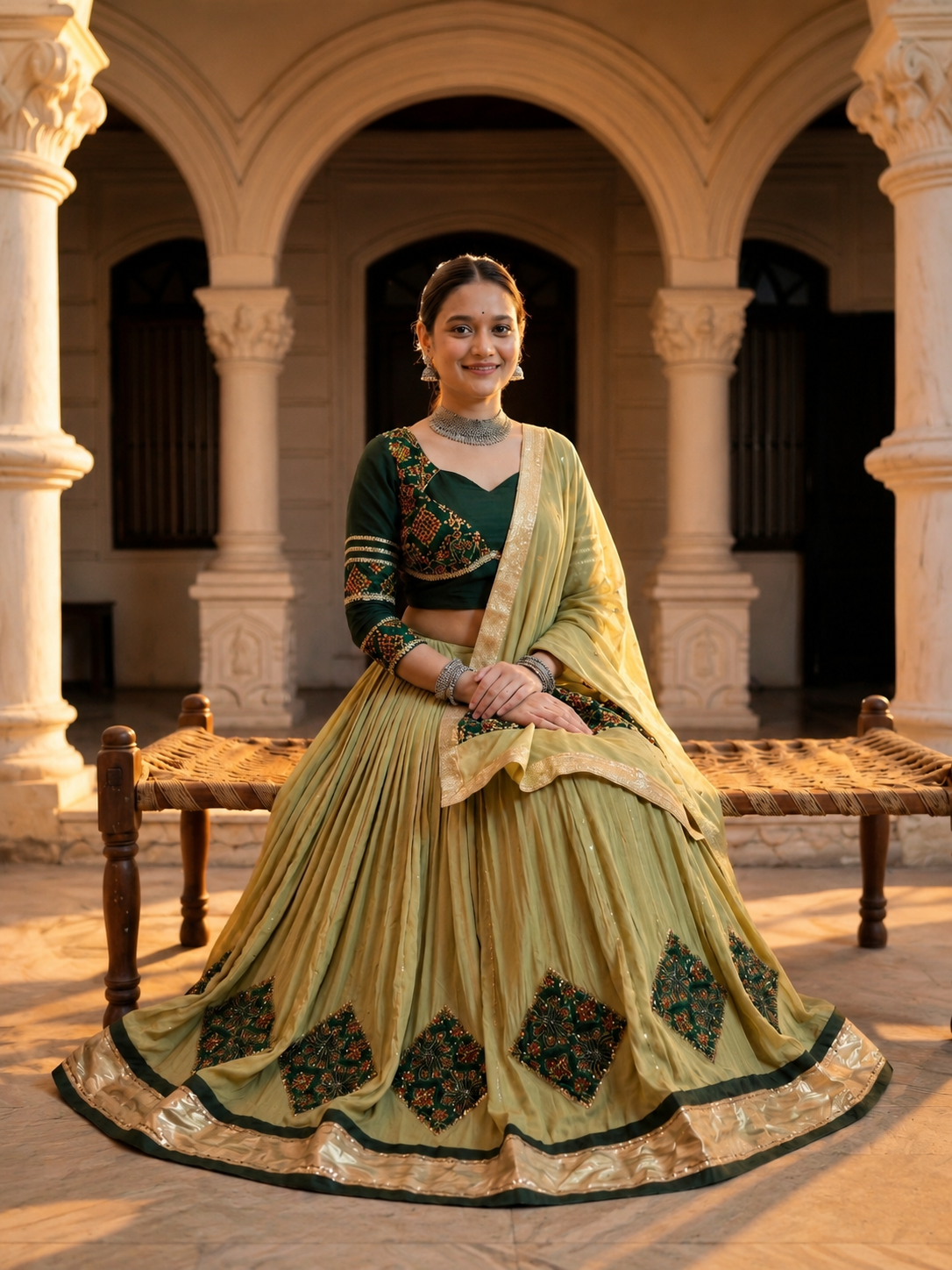 Rajputana Phoolkari Ghagra