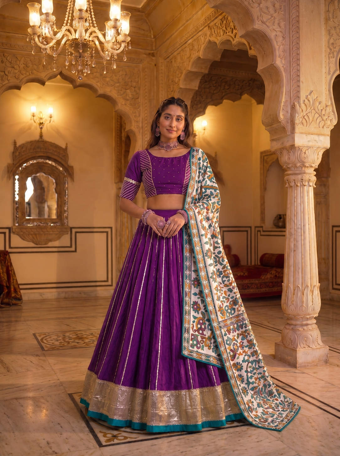 Jamuni Rajwadi Lehenga