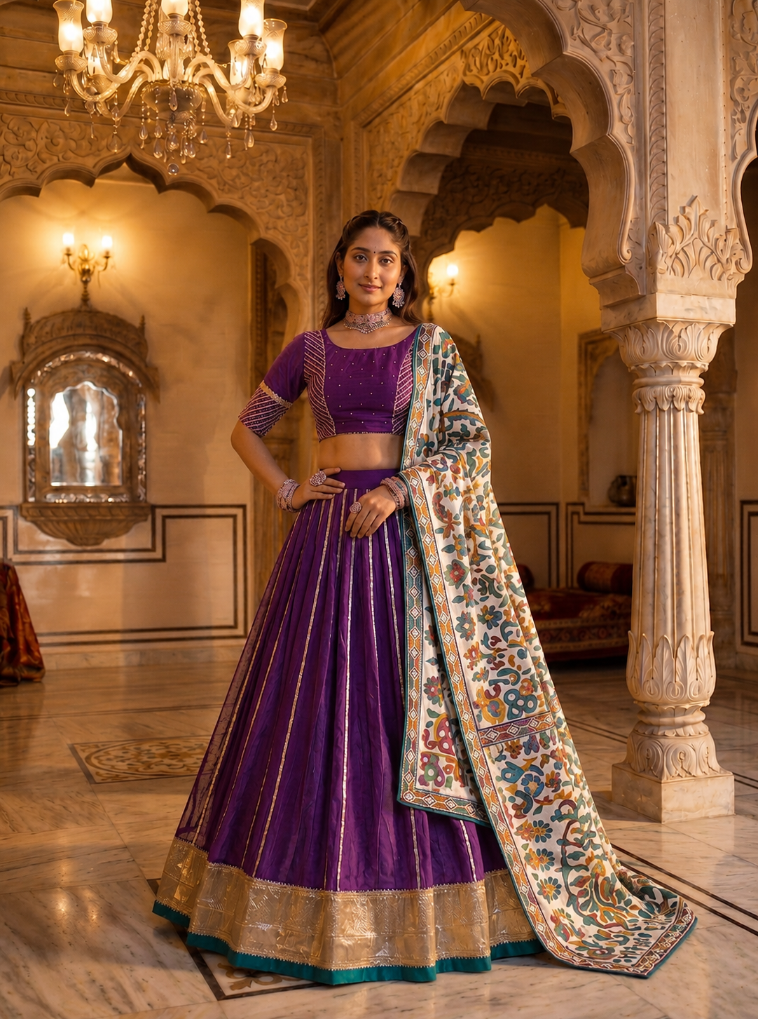 Jamuni Rajwadi Lehenga
