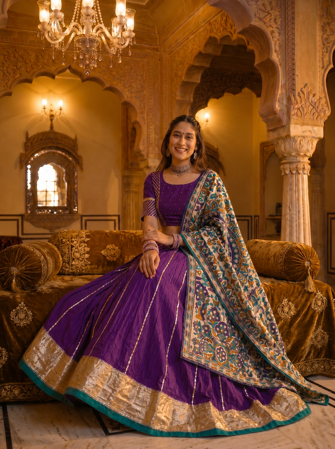 Jamuni Rajwadi Lehenga