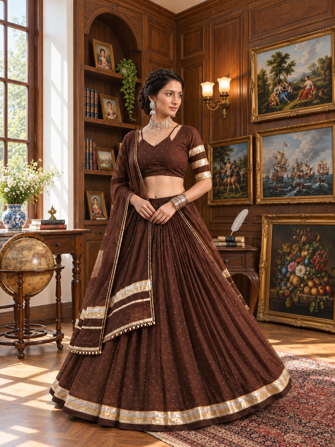 Kasturi Rajwadi Lehenga
