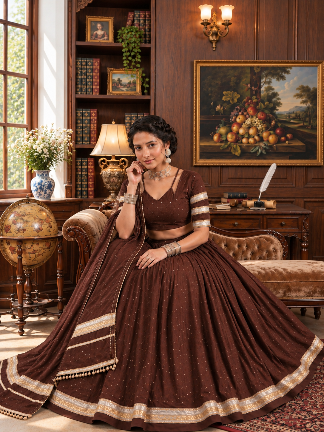 Kasturi Rajwadi Lehenga