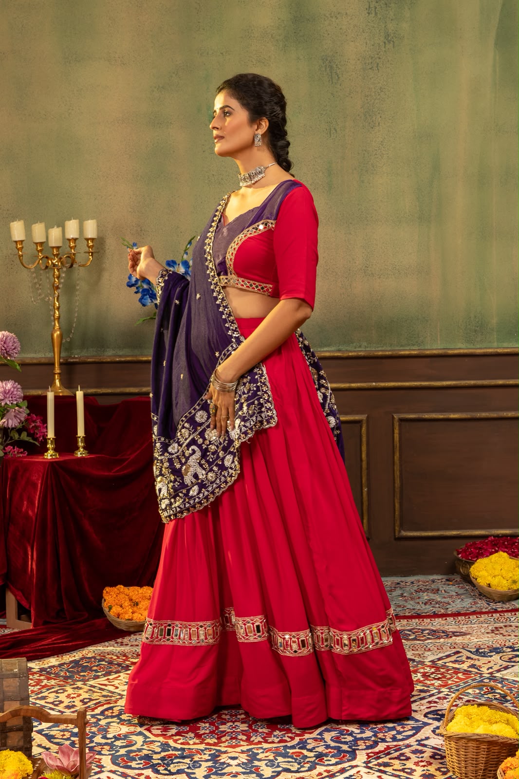 Rangrez Rajwadi Lehenga